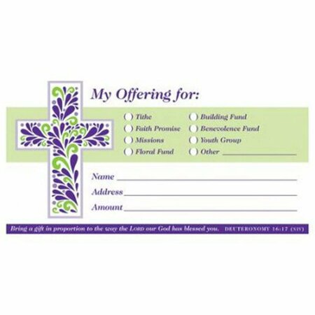 GO-GO Offering Envelope-My Offering for Multi-Use, Deuteronomy 16-17 NIV, 100PK GO3324230